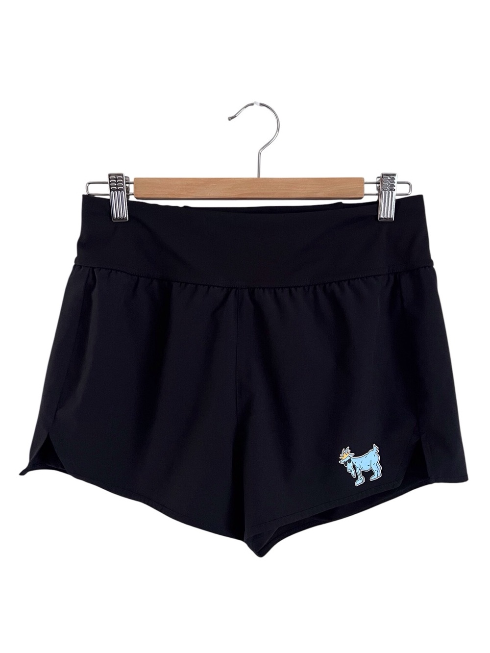 Goat USA Women’s OG Athletic Shorts Black Running Activewear Workout Small